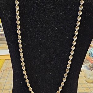 Vintage Premier design goldtone twisted chain necklace